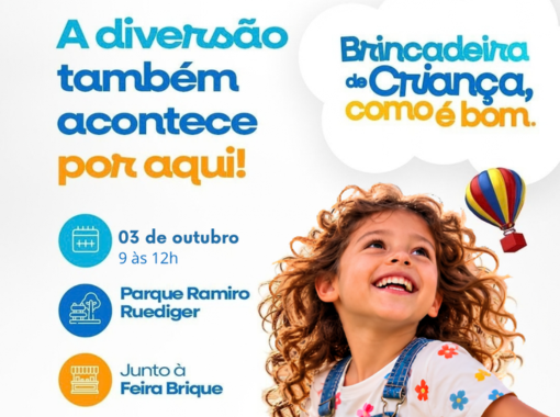 CDL Blumenau promove manhã de brincadeiras no Parque Ramiro Ruediger para celebrar o Dia das Crianças