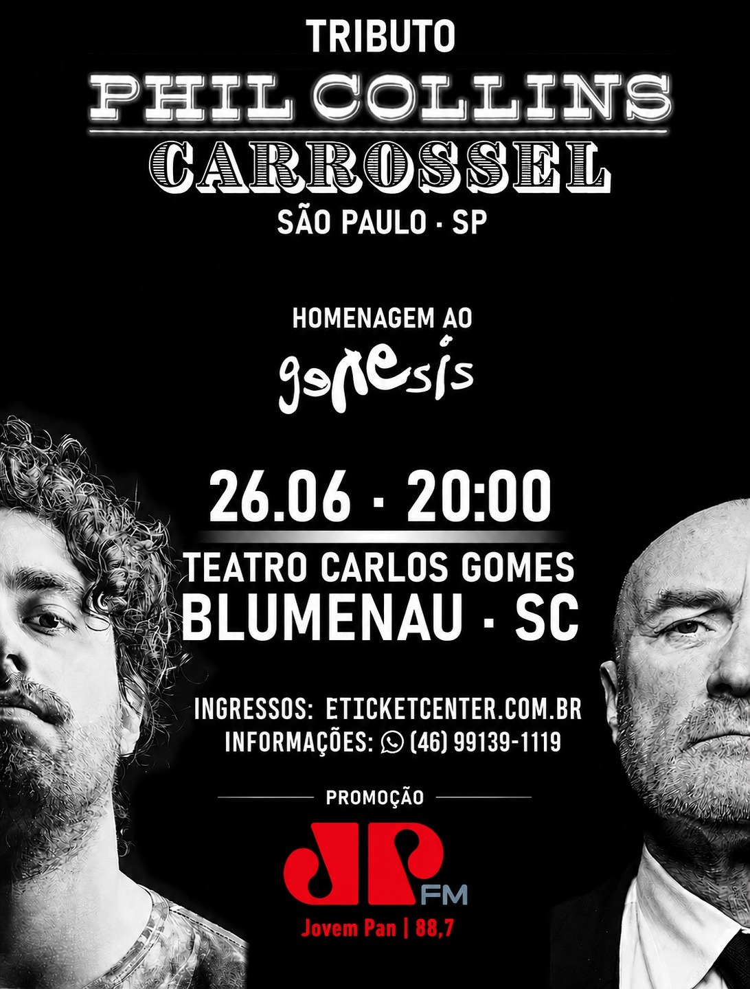 Phil Collins Carrossel: Um Tributo Musical sem Igual chega a Blumenau!